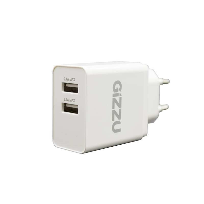 Gizzu  GWC2U34W  GIZZU Wall Charger Dual USB Port 3.4A - White