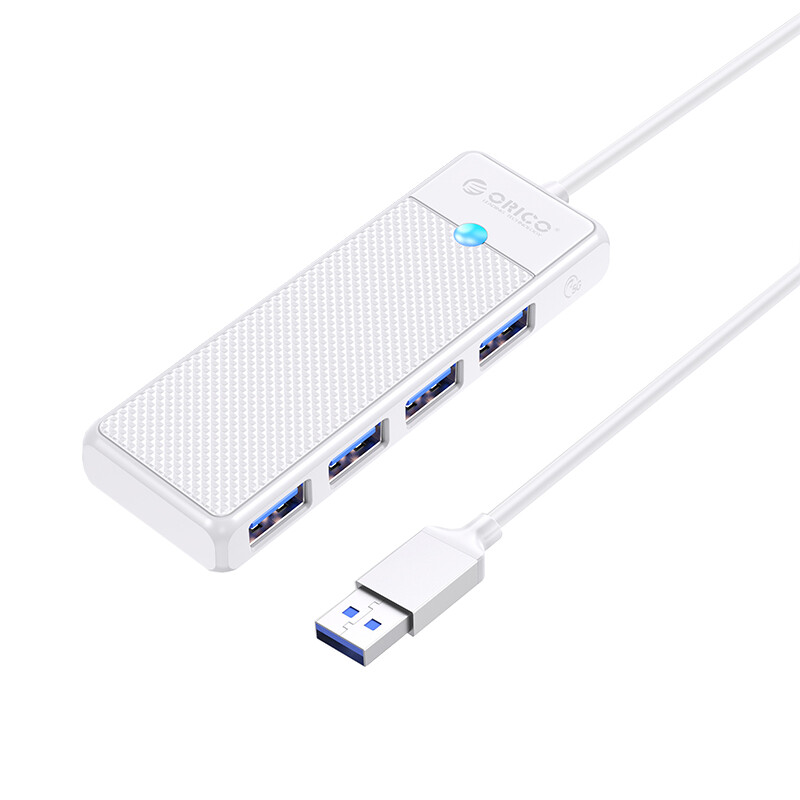 Orico  PAPW4A-U3-015-WH-EP  ORICO PW Series 4-Port USB3.0 Hub | USB-A | USB-A3.0 x 4 (5GBPS Sharing) | 15cm |White