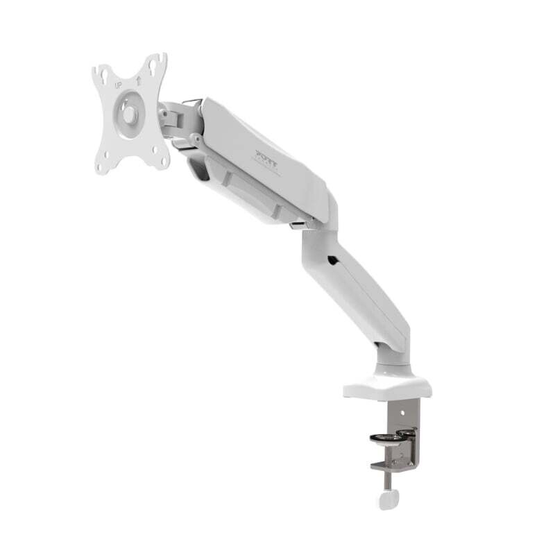 Port  901110  PORT Monitor Arm VESA Single Screen - White
