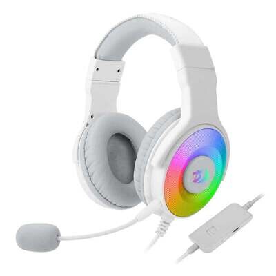 Redragon  RD-H350W-RGB-1  REDRAGON Over-Ear PANDORA USB (Power Only)|Aux (Mic &amp; Headset) RGB Gaming Headset - White