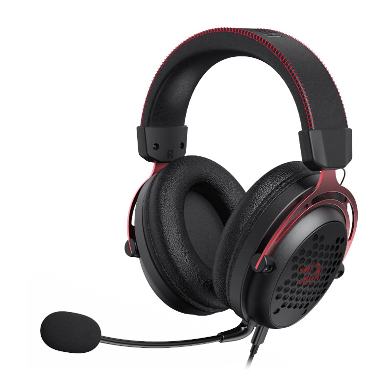 Redragon  RD-H386  REDRAGON Over-Ear DIOMEDES Honeycomb 3.5mm AUX Gaming Headset - Black