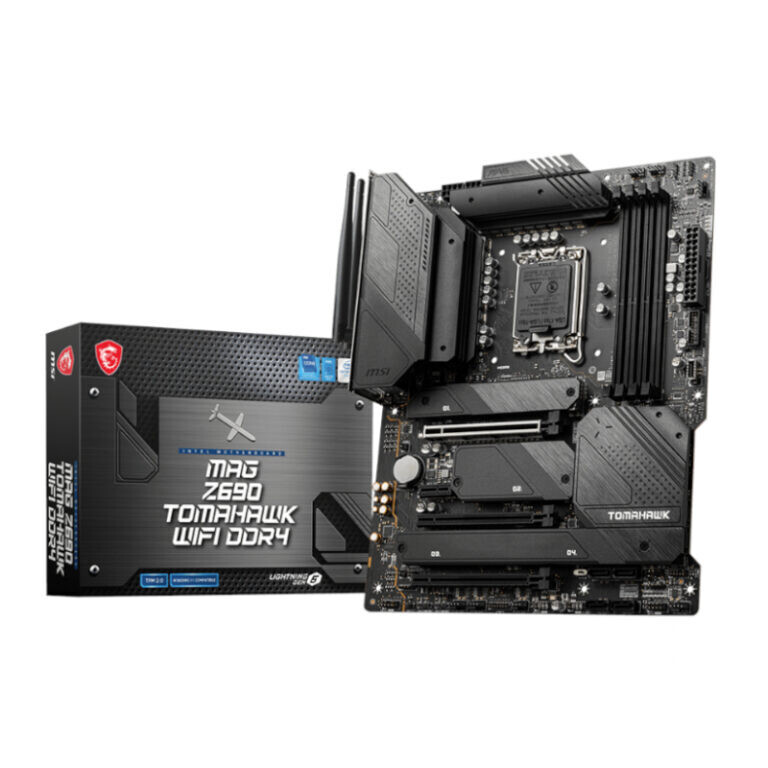 MSI- MAGZ690TOMAHAWKWIFDDR4 -  MSI MAG Z690 TOMAHAWK WIFI DDR4 LGA1700 ATX Gaming Motherboard