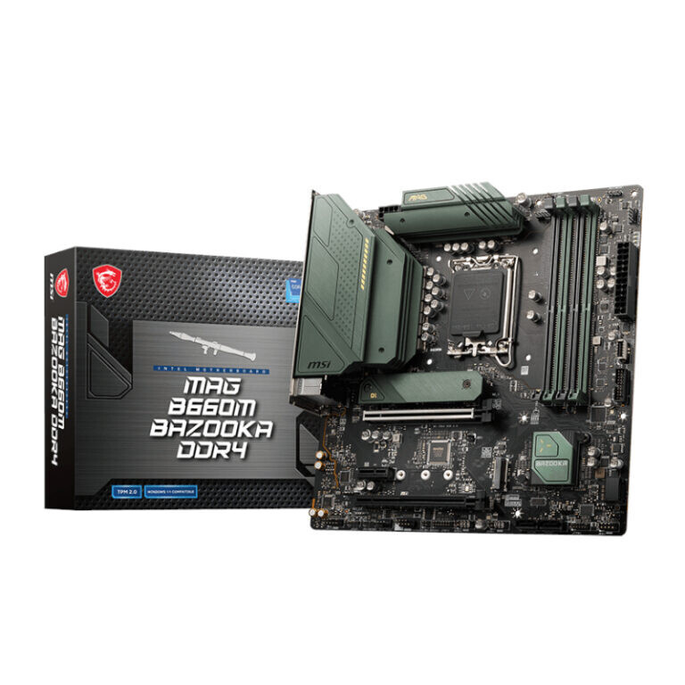 MSI- MAGB660MBAZOOKADDR4 -  MSI MAG B660M BAZOOKA DDR4 Intel LGA1700 mATX Gaming Motherboard