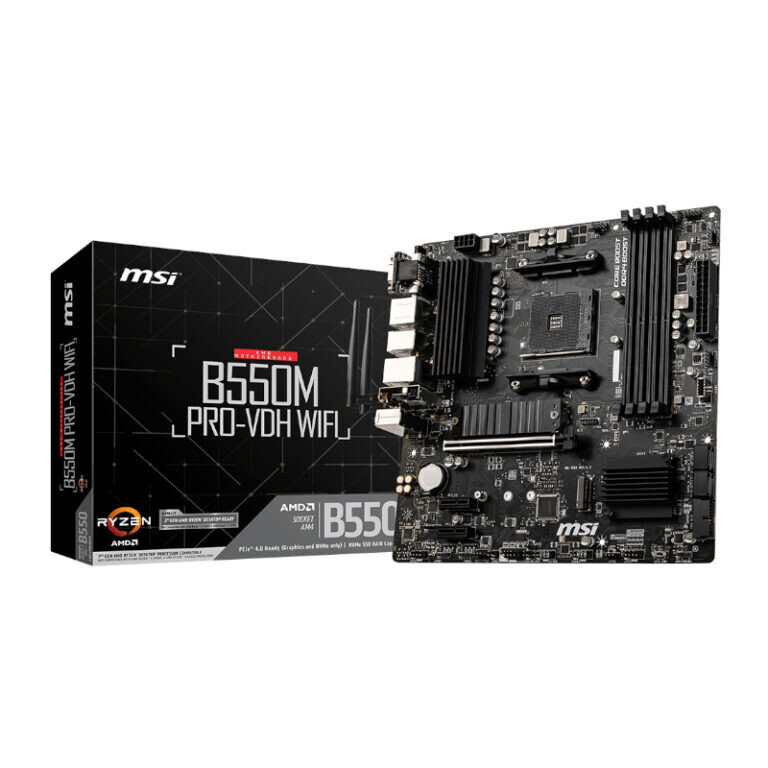 MSI- B550MPRO-VDHWIFI -  MSI B550M PRO-VDH WIFI AMD AM4 MATX Gaming Motherboard
