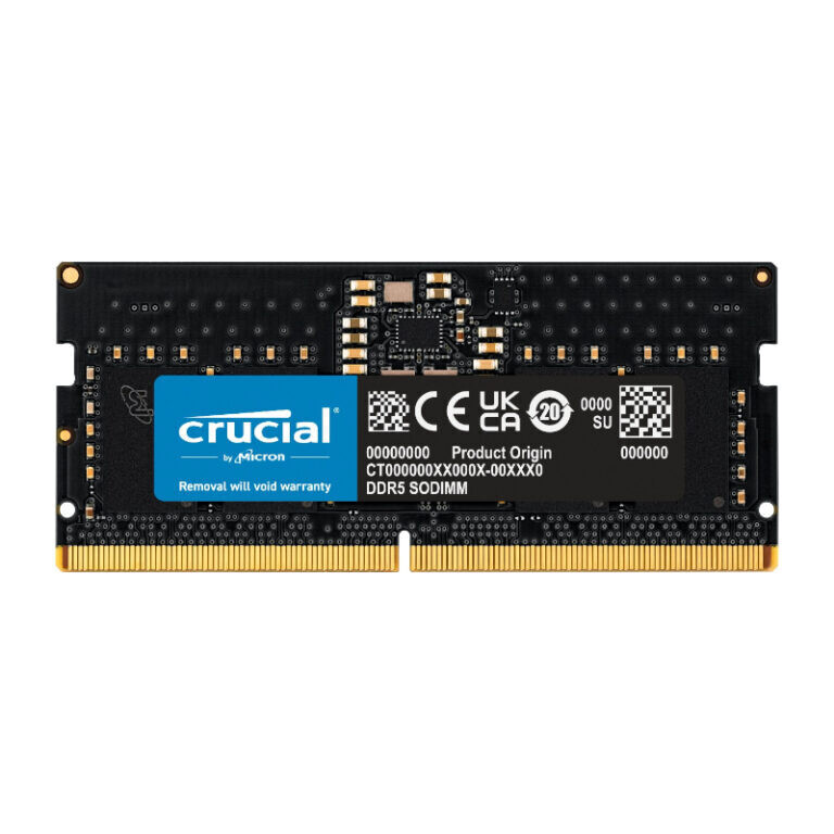 Crucial- CT8G48C40S5 -  Crucial 8GB 4800MHz DDR5 SODIMM Notebook Memory