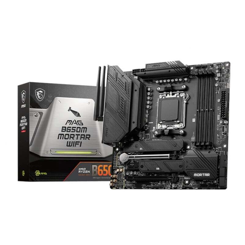 MSI- MAGB650MMORTARWIFI -  MSI MAG B650M MORTAR WIFI AMD AM5 mATX Gaming Motherboard