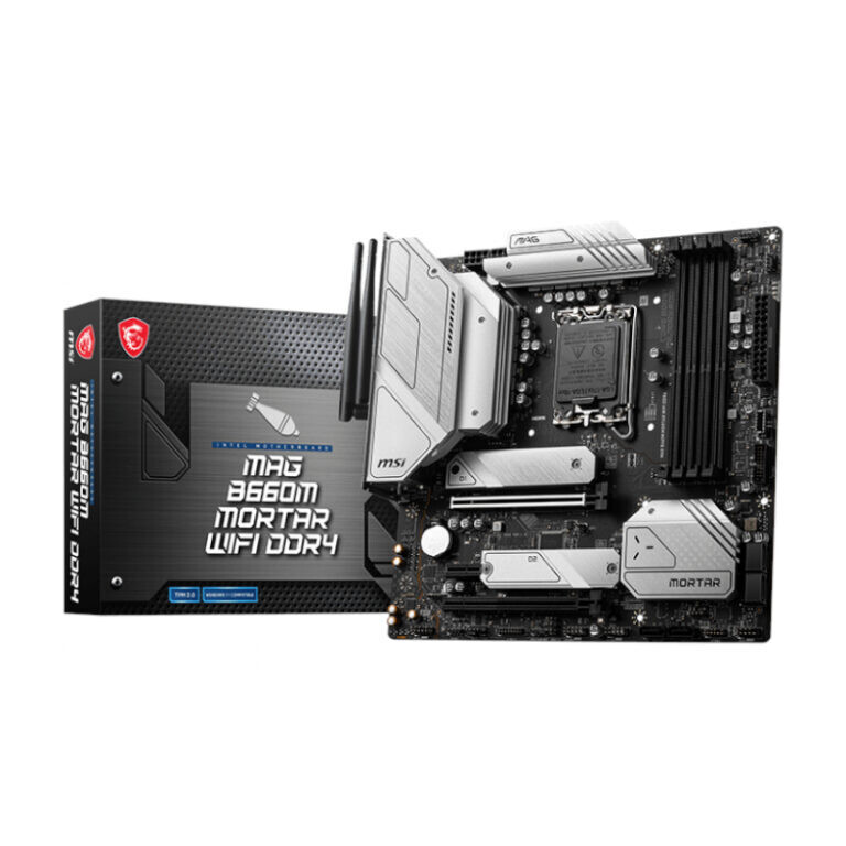MSI- MAGB660MMORTARWIFIDDR4 -  MSI MAG B660M Mortar WIFI DDR4 Intel LGA1700 mATX Gaming Motherboard