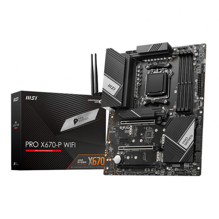 MSI- PROX670-PWIFI -  MSI PRO X670-P WIFI AMD AM5 ATX Gaming Motherboard