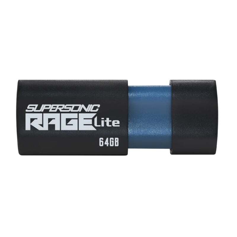 Patriot - PEF64GRLB32U -  Patriot Rage Lite 64GB USB3.2 Flash Drive - Black