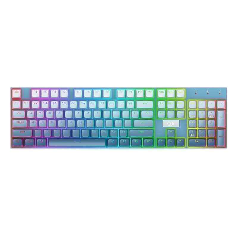 Redragon - RD-K556GWB-RGB -  REDRAGON MECHNICAL KEYBOARD DEVARAJAS 104KEY RED SWITCHES - BLUE