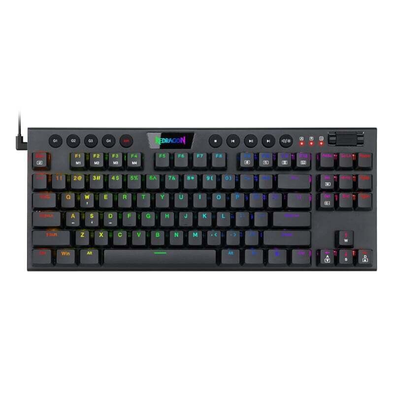 Redragon - RD-K622-RGB -  REDRAGON Horus 84Key RGB Red Switch Low Profile Gaming Mechanical Keyboard - Black