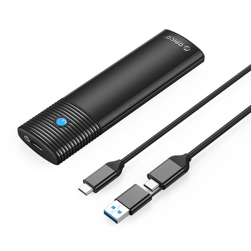 Orico - PWEM2-G2-BK-EP -  ORICO M.2 NVMe/SATA Dual Protocol SSD Enclosure (10Gbps) Type-C to USB-A/Type-C