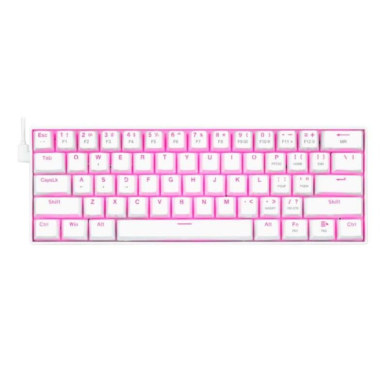 Redragon - RD-K630W -  REDRAGON DRAGONBORN Wired Mechanical Keyboard Red LED  67Key Design - White