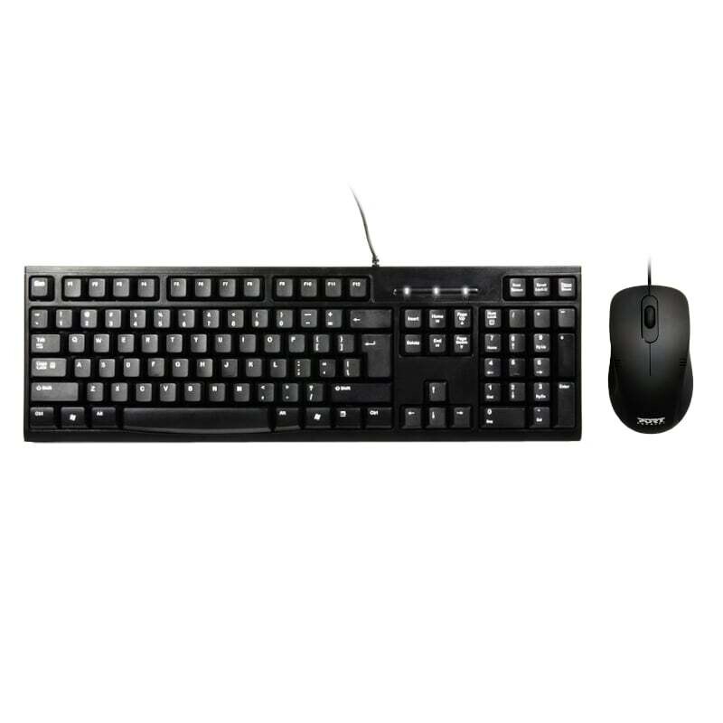 Port - 900900-US -  Port Design COMBO Wired Mouse + Keyboard - Black