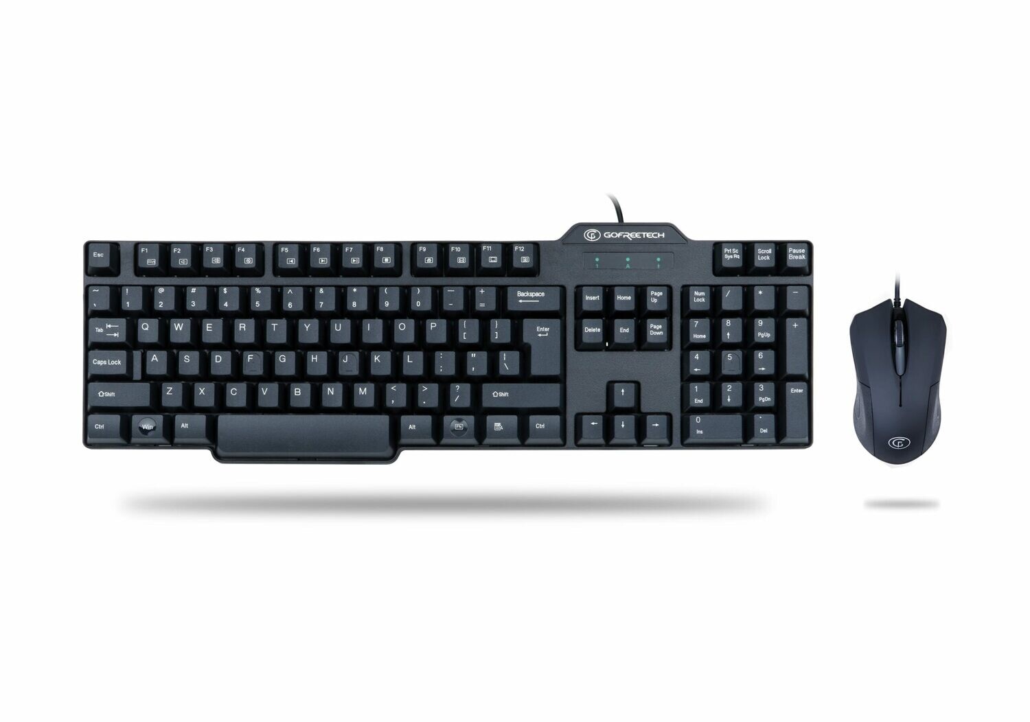 Gofreetech - GFT-S003 -  GoFreetech Wired KB/MOUSE Combo - Black