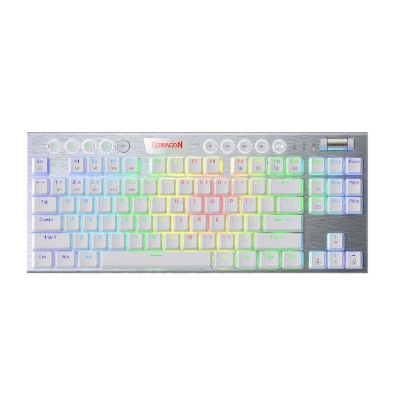 Redragon - RD-K621W-RGB -  REDRAGON HORUS 87KEY RGB LED SUPER-SLIM ALU FRAME - White