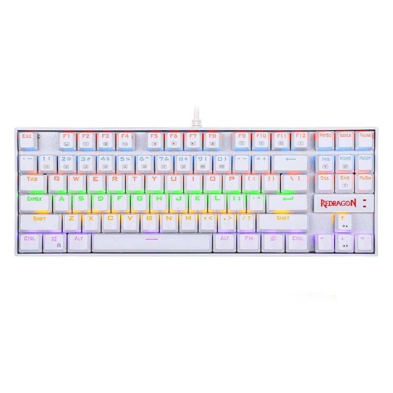 Redragon - RD-K552W-RGB -  REDRAGON KUMARA Mechanical 87 Key|RGB Backlit Gaming Keyboard - White