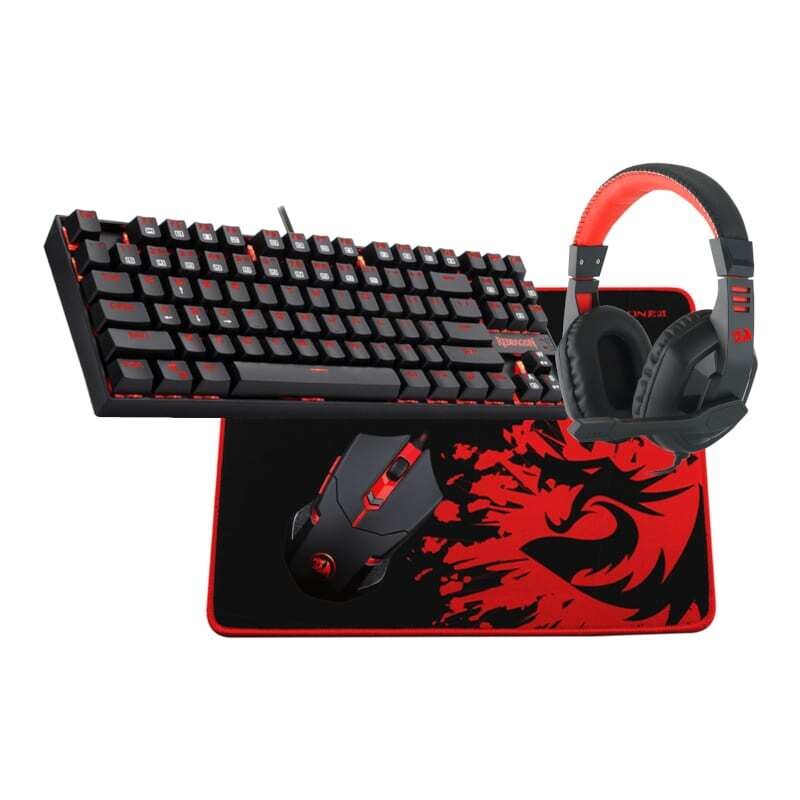 Redragon - RD-K552-BB-2 -  REDRAGON 4IN1 Mechanical Gaming Combo Mouse|Mouse Pad|Headset|Mechanical Keyboard