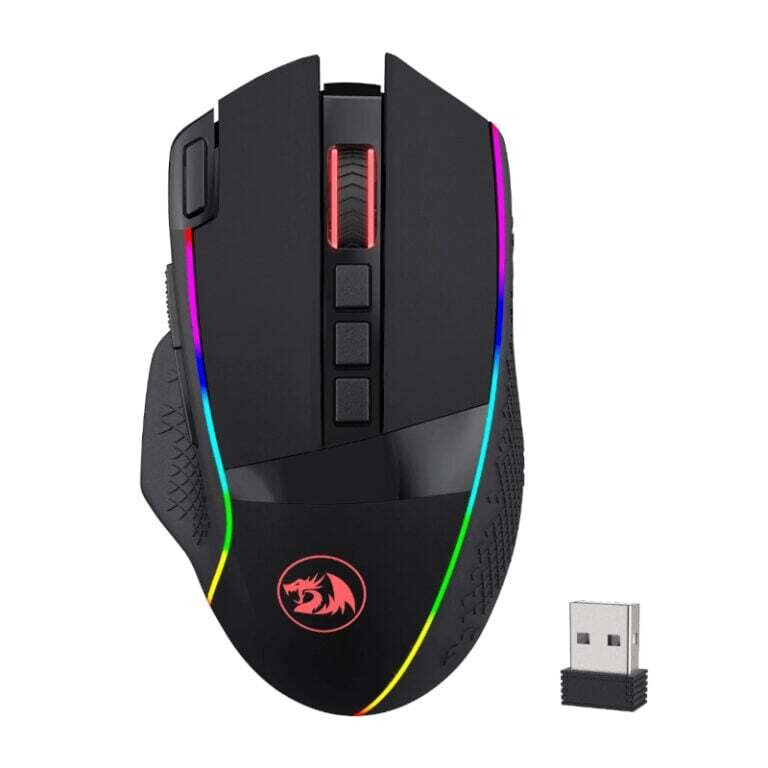 Redragon - RD-M991-RGB -  REDRAGON Enlightment 19000DPI RGB Wireless Gaming Mouse - Black