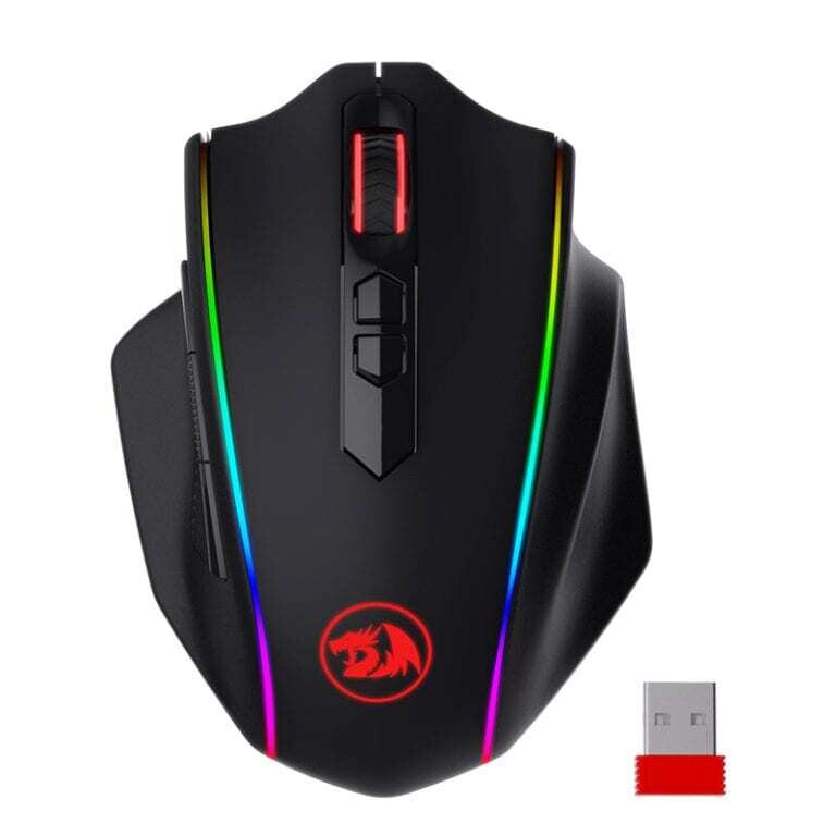 Redragon - RD-M686RGB -  REDRAGON VAMPIRE ELITE Wireless 16000DPI|8 Button|Ergonomic Design|P3335 Optical Sensor|Type-C Cable|RGB Backlit Gaming Mouse - Black