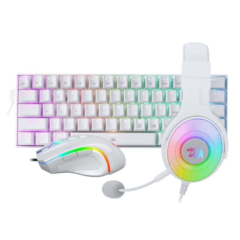 Redragon - RD-S129W -  REDRAGON 3IN1 MS|HS|KB WIRED COMBO - WHITE