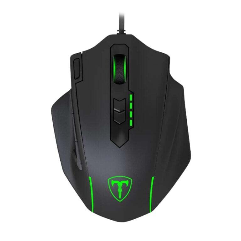T-Dagger - T-TGM303 -  T-Dagger Major 8000DPI 10 Button|180cm Cable|Ergo-Design|RGB Backlit Gaming Mouse - Black/Green