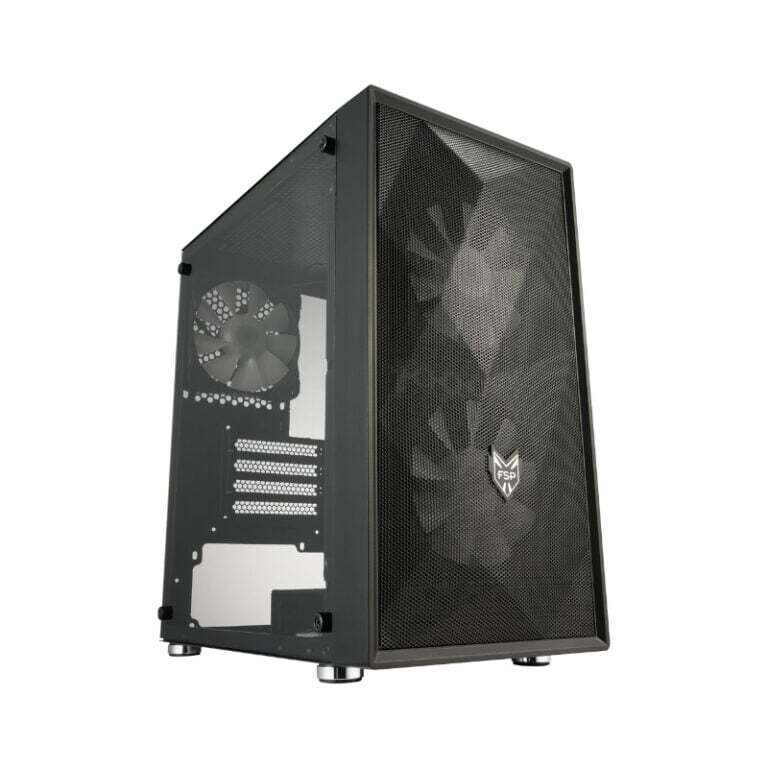 FSP CST130 Basic | Micro-ATX | Mini-ITX | Gaming Chassis | 3x 120mm fans included | Acrylic side panel | Black