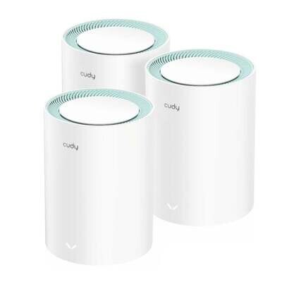 Cudy- M1300 3PACK- Cudy AC1200 Wi-Fi Mesh Kit 3 Pack With Gigabit