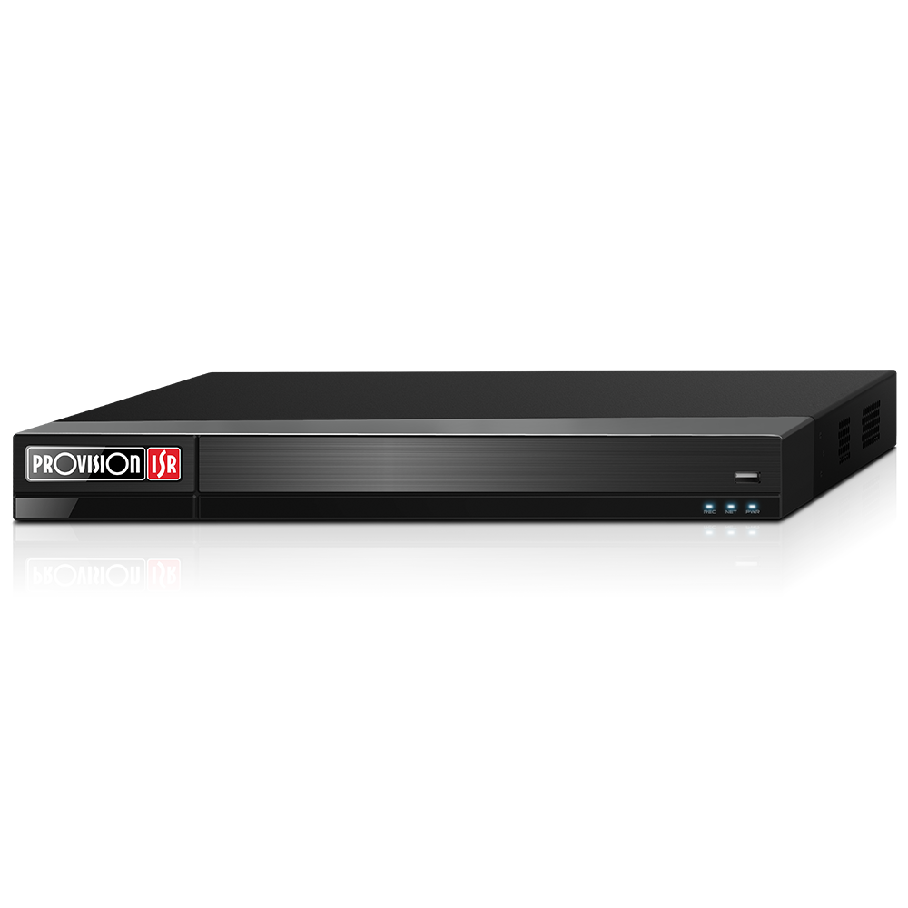 Provision ISR _NVR8-16400PFA(1U) -   16CH 8MP Face Recognition PoE NVR -  16CH NVR 8MP real time1U case  + 16POE Facial rec Unit with AI 2X HDD HDMI 4K, 160MB in and out 400FPS LPR Camera