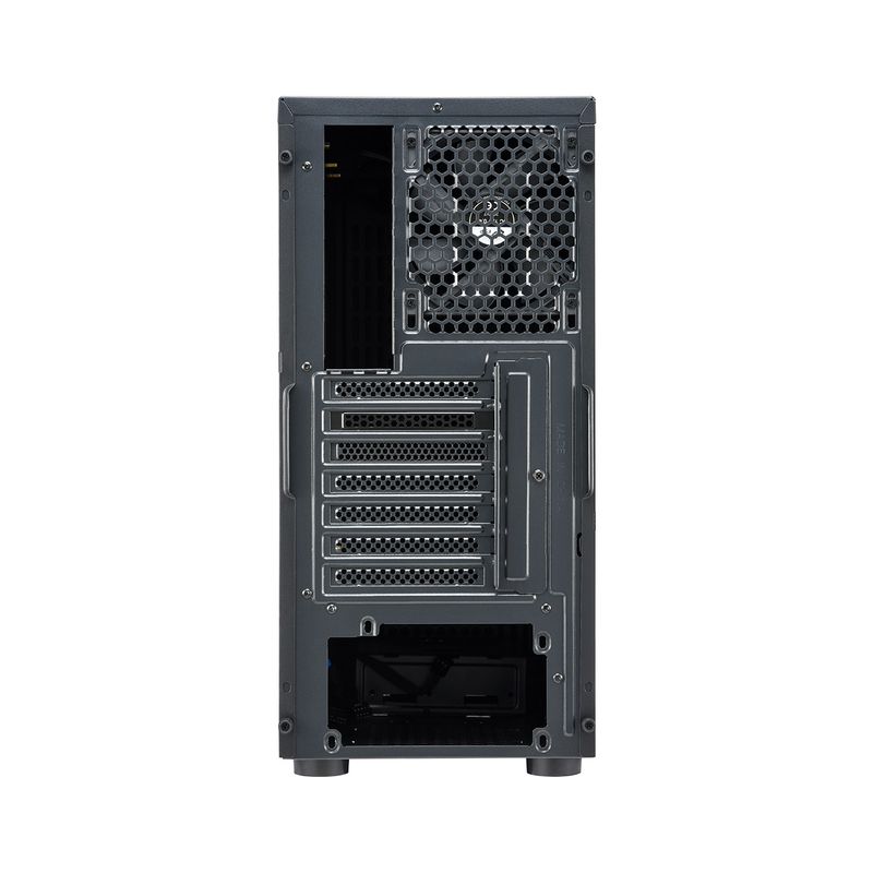 FSP CMT223S | Silent | ATX | Micro-ATX | Mini-ITX | Gaming Chassis | Mid Tower |4x 120mm Fans included | Plastic Side Panel | Black