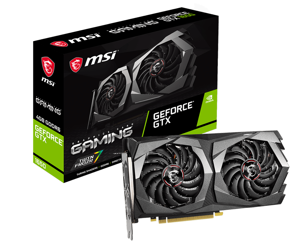 MSI- GTX1650D6VENTUSXSOC- MSI Nvidia GeForce GTX 1650 D6 VENTUS XS OC 4GB GDDR6 128-BIT Graphics Card