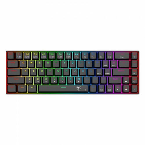 T-Dagger Kiva 68Key Wireless Bluetooth Blue Switch RGB Low Profile Gaming Mechanical Keyboard - Black