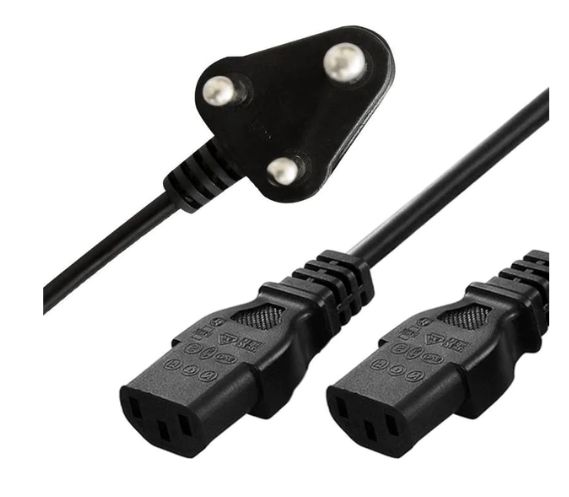 Astrum A32519-B PC418 Power Cable 3way Split into 2, 1.8m