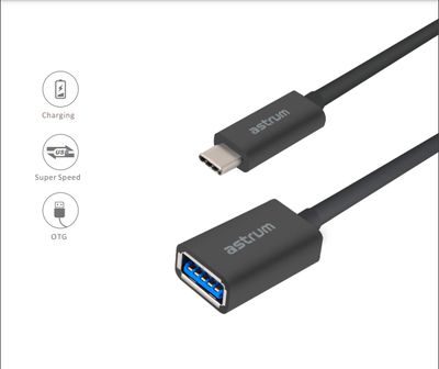 Astum A53060-B-UT600 Usb-C to Usb OTG Female Cable
