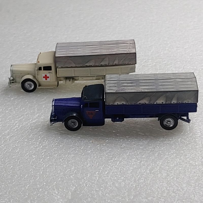 MB truck L 10,000 with platform and tarpaulin