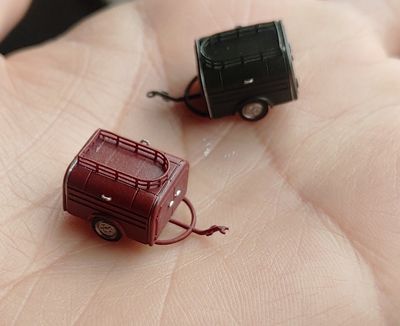 Magirus Deutz fire truck with turntable ladder and trailer 1:160
