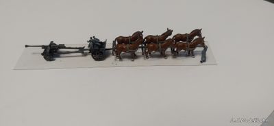 Field gun carriage, 6-horse team of the Wehrmacht