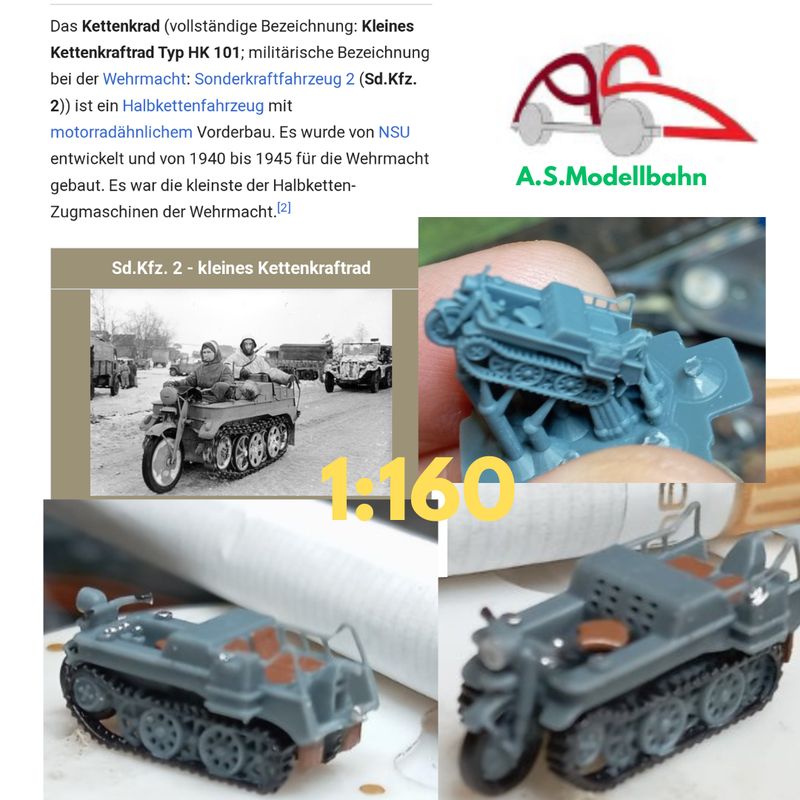Wehrmacht NSU Kettengrand HK 101 SdKfz 2