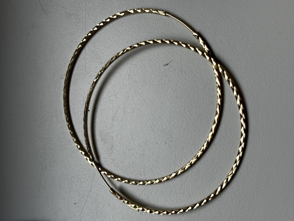 THE FACETTED LARGE hoops