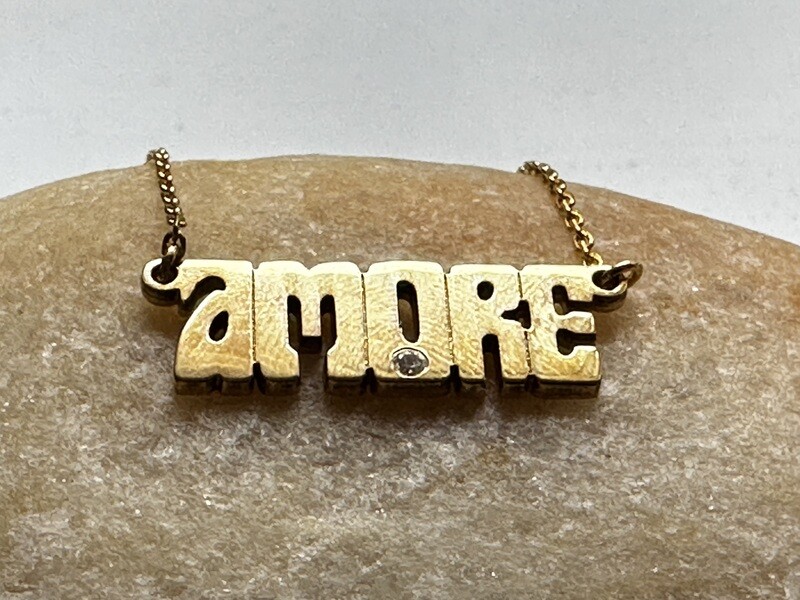 AMORE Gold and Diamond Necklace AMORE Gold and Diamond Necklace