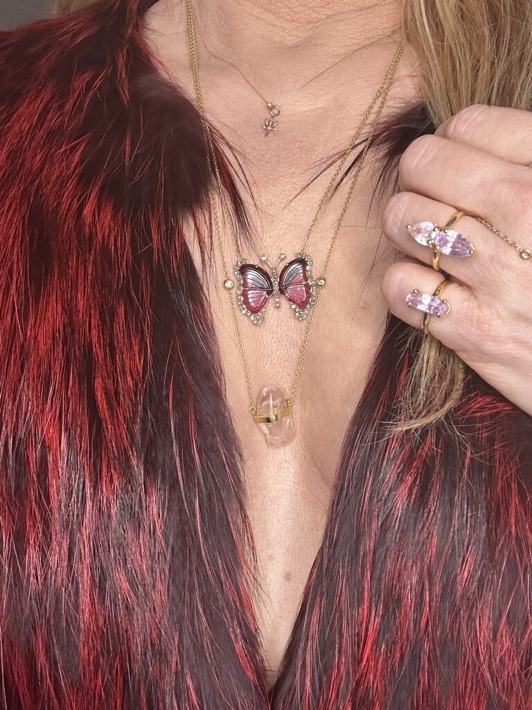 THE WATERMELON BUTTERFLY Necklace