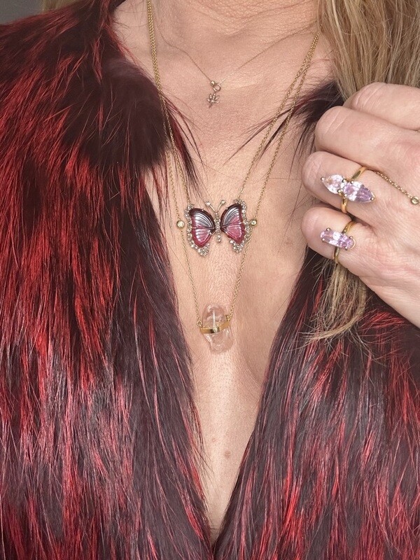 THE WATERMELON BUTTERFLY Necklace THE WATERMELON BUTTERFLY Necklace