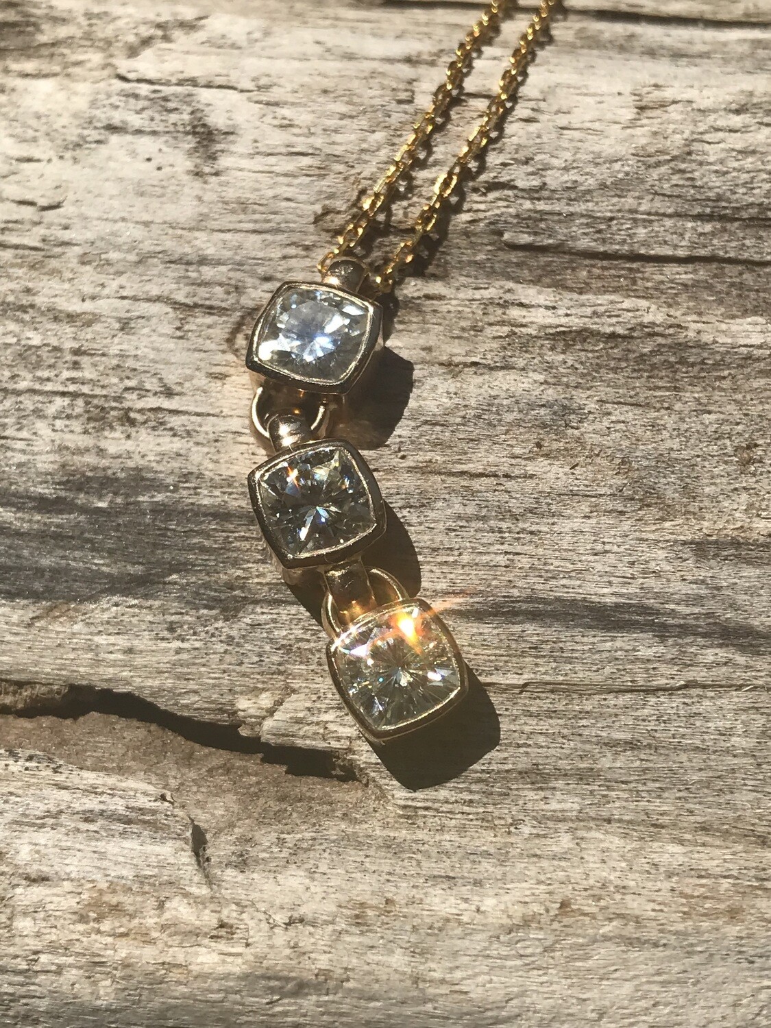 THE TRIPLE MOISSANITE necklace