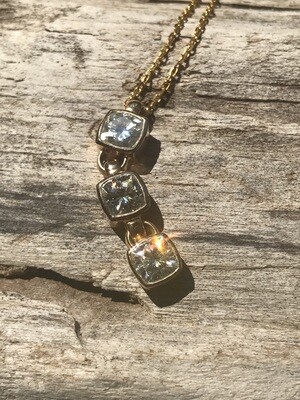 THE TRIPLE MOISSANITE necklace