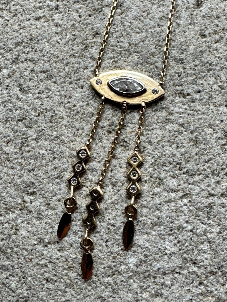 THE EVIL EYE gold necklace THE EVIL EYE gold necklace