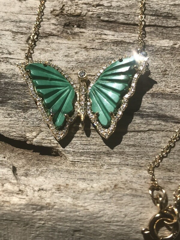 THE MALACHITE BUTTERFLY Necklace THE MALACHITE BUTTERFLY Necklace