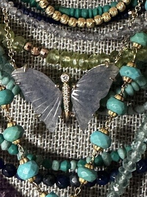 THE CHALCEDONY BUTTERFLY Necklace THE CHALCEDONY BUTTERFLY Necklace