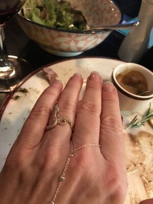 THE SNAKE white diamond ring