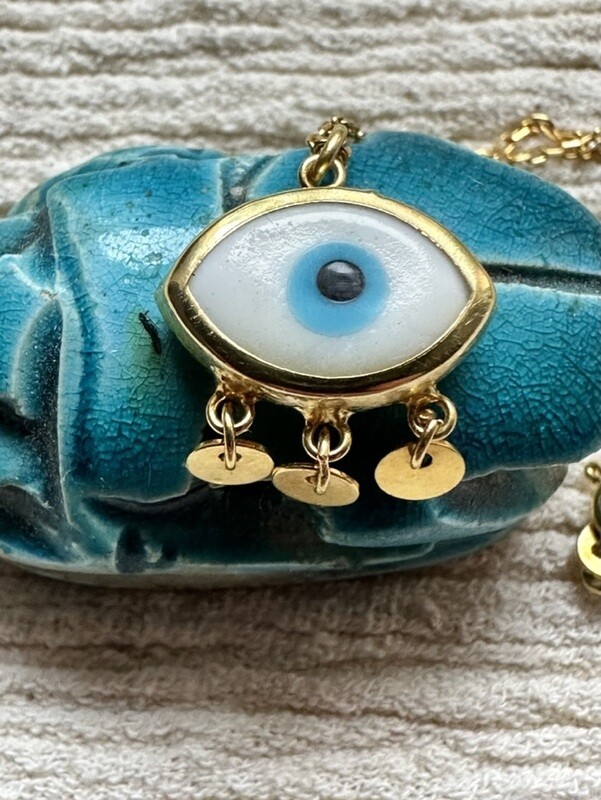 THE WHITE EVIL EYE necklace THE WHITE EVIL EYE necklace