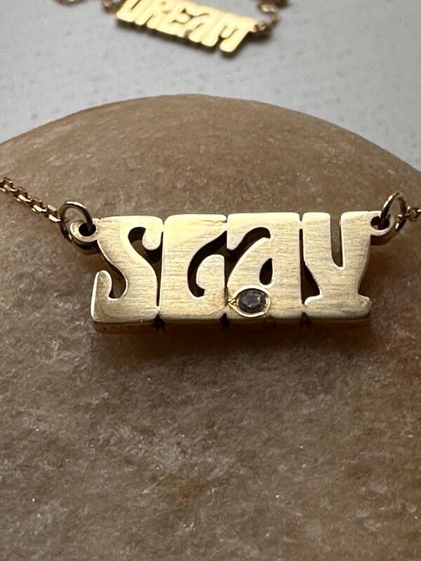 SLAY Gold and Diamond Necklace SLAY Gold and Diamond Necklace